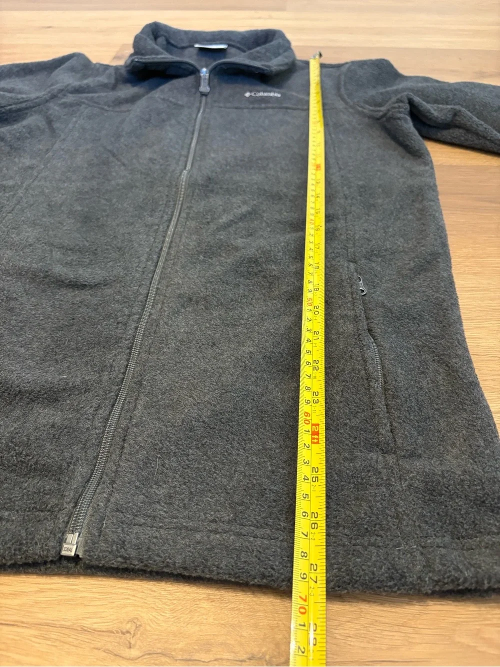 Columbia Charcoal Zip-Up Fleece Jacket Kids XL GUC